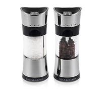 Cole & Mason H306598P Horsham Chrome Moulins Sel et Poivre, Precision+ Inverta/Mouture Réglable, Chrome/Acrylique, 154mm, Coffret Cadeau, Comprend 2 x Moulins, Garantie à Vie Du Mécanisme