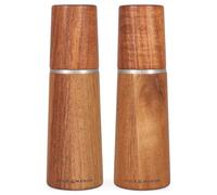 Cole & Mason H322225 Marlow Acacia Esemble de Moulins Sel et Poivre, Precision+/Mouture Réglable, Acacia, 185mm, Coffret Cadeau, Comprend 2 x Moulins, Garantie à Vie Du Mécanisme