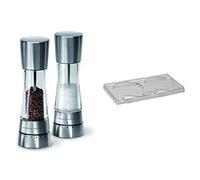 Cole & Mason H59408G Derwent Ensemble moulin à sel et poivre/Cole & Mason H306119 Ramsgate Plateau en acrylique | Bundle