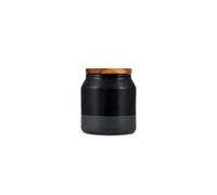 Cole & Mason H822137 Hinxton Boites de Rangement Petit, Noir/Gris, 125mm x 110mm, Pour les Aliments avec un couvercle, Rangement Cuisine, Garantie de 2 Ans