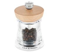 Cole & Mason Holborn Pepper MillNatural Beech, 95 mm, Pepper Grinder with Adjustable Coarseness, Precision+ Carbon Mechanism, Lifetime Mechanism Guarantee