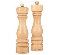 Cole & Mason London H233011 Ensemble de moulins à poivre et sel en hêtre naturel 220 mm Precision+ Carbone/Céramique Moulins à poivre et sel avec mouture réglable Bois de hêtre Coffret cadeau