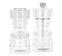 Cole & Mason London Moulin à Poivre et Salière, Acrylique Transparent 13 cm | Moulin a poivre manuel, Broyeur en acier au carbone réglable, Salieres et poivrieres, Accessoire cuisine, Coffret Cadeau