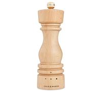 Cole & Mason London Moulin à Sel, Sélecteur de Mouture, Bois Naturel, 18 cm | Moulin a Sel avec Broyeur Céramique Réglable, Manuel, Bois de Hêtre, Saliere, Moulin a Epices, Mécanisme garanti à vie