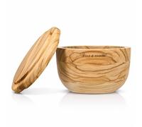 Cole & Mason Portabello Pot à Sel avec Couvercle en Bois d'Olivier Italien | Pot a Sel en Bois avec Couvercle, Boîte pour Gros Sel, Poivre et Épices, Salière, Bois d'Olivier Naturel, Accessoire Cuisine