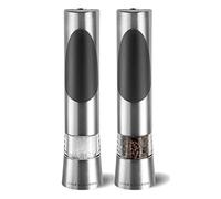 Cole & Mason Richmond Moulins à Poivre et Sel Électrique, Acier Inoxydable | Lot de 2 Moulin a Poivre Electrique, Precision+, Broyeur Réglable, Salieres et Poivrieres Electrique, Mécanisme garanti à vie