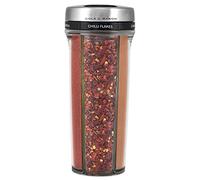 Cole & Mason Saunderton Pot à Épices et Herbes Ronds avec Couvercle, 19cm, Rangement Pour Cuisine/Organisateur, Acier inoxydable/Acrylique, Épices Incluses, Garantie de 2 Ans