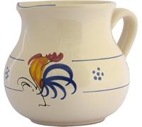 Colì Broc en terre cuite Série Gallo - Carafe à eau, carafe à vin et pichet de table artisanal en céramique italienne, Maioliche e Terrecotte depuis 1650 (Bombée Coq)