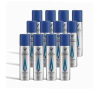 Colibri - Gaz Butane 12 x 90 ML pour recharger briquets, chalumeaux de Cuisine, etc. - Bouteille de Recharge de gaz pour briquets avec 99,9994% de Butane Pur Premium