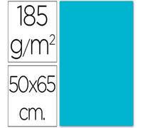 Colis 25 Feuilles Carton Iris 50x65 185g Bleu Turquoise Guarro Canson
