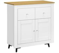 CollaHausse Buffet Compact Cuisine Blanc Portes Tiroirs Salle à Manger Entrée 78x35x80 cm