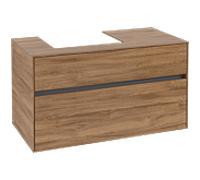 Collaro Villeroy und Boch vasque C01400RH 100x54.8x50cm, meuble sous-vasque gauche, chêne Kansas