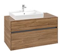 Collaro Villeroy und Boch vasque C01700RH 100x54.8x50cm, meuble sous-vasque gauche, chêne Kansas