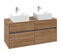 Villeroy und Boch Collaro C04400RH 120x54.8x50cm, pour 2 Waschtische , chêne Kansas
