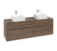Collaro Villeroy und Boch vasque C05200VH 160 x 54,8 x 50 cm, pour 2 Waschtische , Arizona Oak