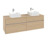 Collaro Villeroy und Boch vasque C05200VJ 160 x 54,8 x 50 cm, pour 2 Waschtische , Nordic Oak