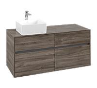 Collaro Villeroy und Boch vasque C04200RK 120x54.8x50cm, meuble sous-vasque gauche, Stone Oak
