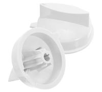 COLLBATH 2 Pièces Bouton de Minuterie en Plastique Abs Blanc Four à Micro-ondes, Résistant la Déformation Design Ergonomique, Remplacement Facile pour Micro-ondes et Four