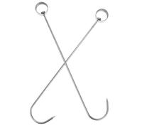 COLLBATH 2 pièces Crochets à Viande Acier Inoxydable Lot pour Suspendre Canard Volaille Poulet Accessoires de Boucherie et Barbecue Robustes et Faciles à Nettoyer