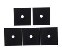 COLLBATH 5 pièces Tapis de Protection Réutilisables pour Cuisinière à Gaz Tapis Antiadhésif et Lavable Protège Plaque de Cuisson Noir
