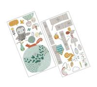 COLLBATH Autocollant de Tableau de Croissance en PVC avec Motif Forêt et Animaux pour Chambre d'Enfants, Décoration Murale Créative, Stickers pour Chambre de Garçons et Filles