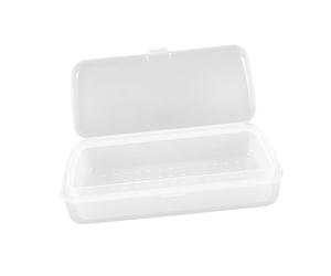 COLLBATH Boîte de Rangement Manucure Portable et Outils Ongles Transparent avec Insert Amovible et Drainage Capacité pour Pinces Pinceaux et Accessoires de Beauté
