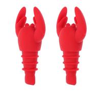 COLLBATH Bouchon de bouteille Bouchon de vin en silicone forme homard 2 pièces pour bouteilles d'huile d'olive et de vinaigre Plusieurs styles