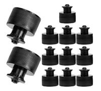COLLBATH Bouchons à Pousser-Tirer 28 MM Lot de 12, Embouts à Main pour Bouteilles d'eau Minérale, PE Noir, Universels, Adaptés aux Enfants et Personnes Âgées