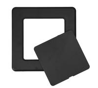 COLLBATH Couvercle D'accès Dimensions 15x15 Cm pour Canalisation en Pvc Noir, Étanche et Résistant à L'humidité pour Salle de Bain et Mur