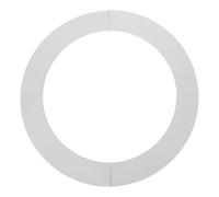 COLLBATH Couvercle de tuyau de salle de bain blanc 180 mm ABS rond auto-adhésif, bride de tuyau de toilette décorative universelle pour rénovation de sol