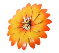 COLLBATH Décoration murale en métal représentant une fleur Suspension murale à motif floral pour jardin fêtes festivals