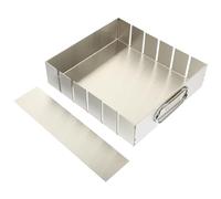 COLLBATH Ensemble de moules à nougat 7.87X7.09X1.97 pouces en acier inoxydable avec plateau à découper, conçu pour nougat candy et gâteaux gélatine en confiserie professionnelle