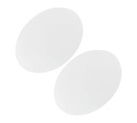COLLBATH Lot de 2 Mini Toiles Ovales en Coton Blanc Légères et Portables pour Peinture à L'huile, pour Projets Créatifs et Cours D'art