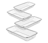 COLLBATH Lot de 4 Paniers Métalliques Inoxydables pour Lave-vaisselle Panier à Couverts Petite Taille Maille Rigide D'égouttage Multifonction pour Rangement Ustensiles et Fruits Accessoire