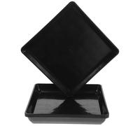 COLLBATH Lot Pot de Fleur 4pcs Soucoupes en Plastique Rectangle pour Plantes Bac de Récupération et Collecte d'eau, Plateaux pour Pots de Fleurs Adaptés à Usage Quotidien sur Tapis