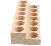 COLLBATH Organisateur Huiles Essentielles Bois à Deux Niveaux avec Emplacements pour Bouteilles Support Présentoir Bois pour Rangement et Exposition Pratique