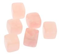 COLLBATH Pierres de Quartz Rose Réutilisables pour Whisky 6 Pcs, Cubes Décoratifs Pratiques de 1,5-2 Cm, pour Usage à Domicile ou Bars