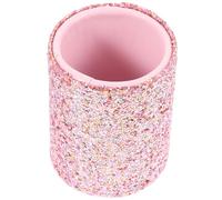 COLLBATH Porte-pinceaux pour Garder Votre Coiffeuse Propre et Organisée en Plastique Décoratif de Maquillage Rose, Petit Étui de Seau Portable