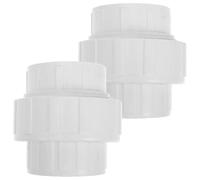 COLLBATH Raccord Piscine 50mm en Plastique Pvc Blanc Joint Torique Epdm, Design Coulissant pour Étanchéité Supérieure, pour Piscine et Spa, Lot de 2 Pièces