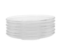 COLLBATH Soucoupes à café en verre lot de 6, design simple résistant, pour salons de thé et restaurants, plateau décoratif réutilisable
