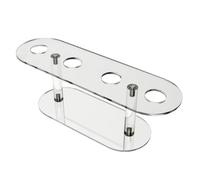 COLLBATH Support à Glaces 4 Trous en Acrylique Transparent Porte-Cornets Ovales pour Présentoir de Cônes Croustillants Stand de Crème Glacée Pratique pour Fêtes Mariages et Événements
