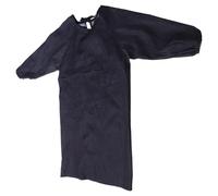 COLLBATH Tablier de Peinture en Denim Noir à Manches Longues, Anti-taches avec Poches pour Outils, Design Réversible, Grosse Taille, Cuisine la Maison