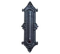 COLLBATH Thermomètre Mural pour Maison et Serrage Décoration Murale Intérieure en Fer Forgé Noir Résultats Précis Placement Facile sur Bureau ou Mur