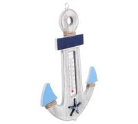 COLLBATH Thermomètre Suspendu Décoratif Mural D'intérieur en Bois Style Marin Capteur Précis et Léger, pour Salon ou Bureau Ambiance Nautique
