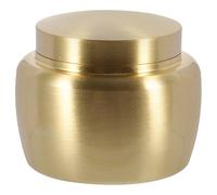 COLLBATH Urne Commémorative en Cuivre Or pour Cendres et Poudre de Parfum, Pot Portable Multi-Fonction en Matériau Robuste, Design Simple et Généreux Adapté aux Cimetières et Maisons