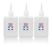 Colle 502 3 pièces, colle adhésive forte à séchage rapide, super colles robustes 50g pour plastique, bois, métal, céramique, cuir, artisanat