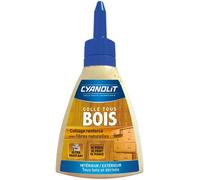 Colle à bois - Cyanolit - Colle tous bois 125 g - Vynilique renforcée - Intérieur et extérieur - Multi-supports