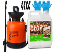 Colle à Gravier Extérieur avec Pulvérisateur 5L, Liant pour Gravier Prêt à l'Emploi, Stabilisant Transparent à Séchage Rapide, Non Toxique pour Jardins, Cours, Patios, Écorces, Galets et Paillis