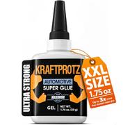 Colle Automobile Extra Forte Gel 50 g - Colle Carrosserie Voiture pour Joints, Cuir & Textile Auto - Résistante à l'Eau & à la Chaleur - Transparente, Anti-Séchage - KRAFTPROTZ