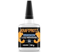 Colle Automobile Extra Forte Liquide 50 g - Colle Carrosserie Voiture pour Joints, Cuir & Textile Auto - Résistante à l'Eau & à la Chaleur - Transparente, Anti-Séchage - KRAFTPROTZ
